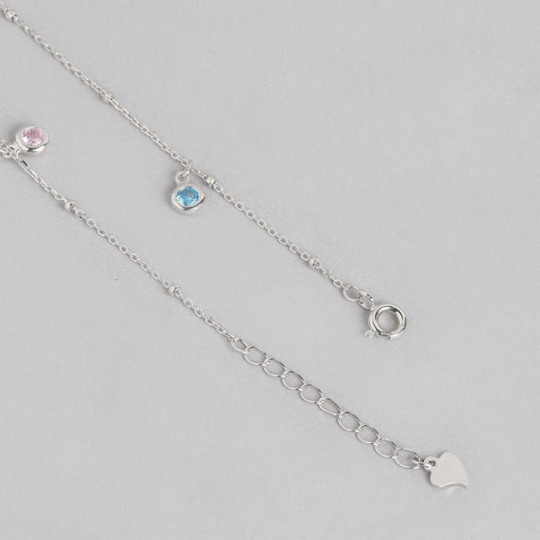 Color Drops 925 Sterling Silver Anklet