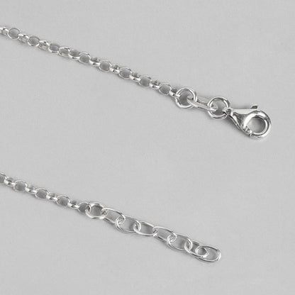 Triple Butterfly Rhodium Plated 925 Sterling Silver Anklet
