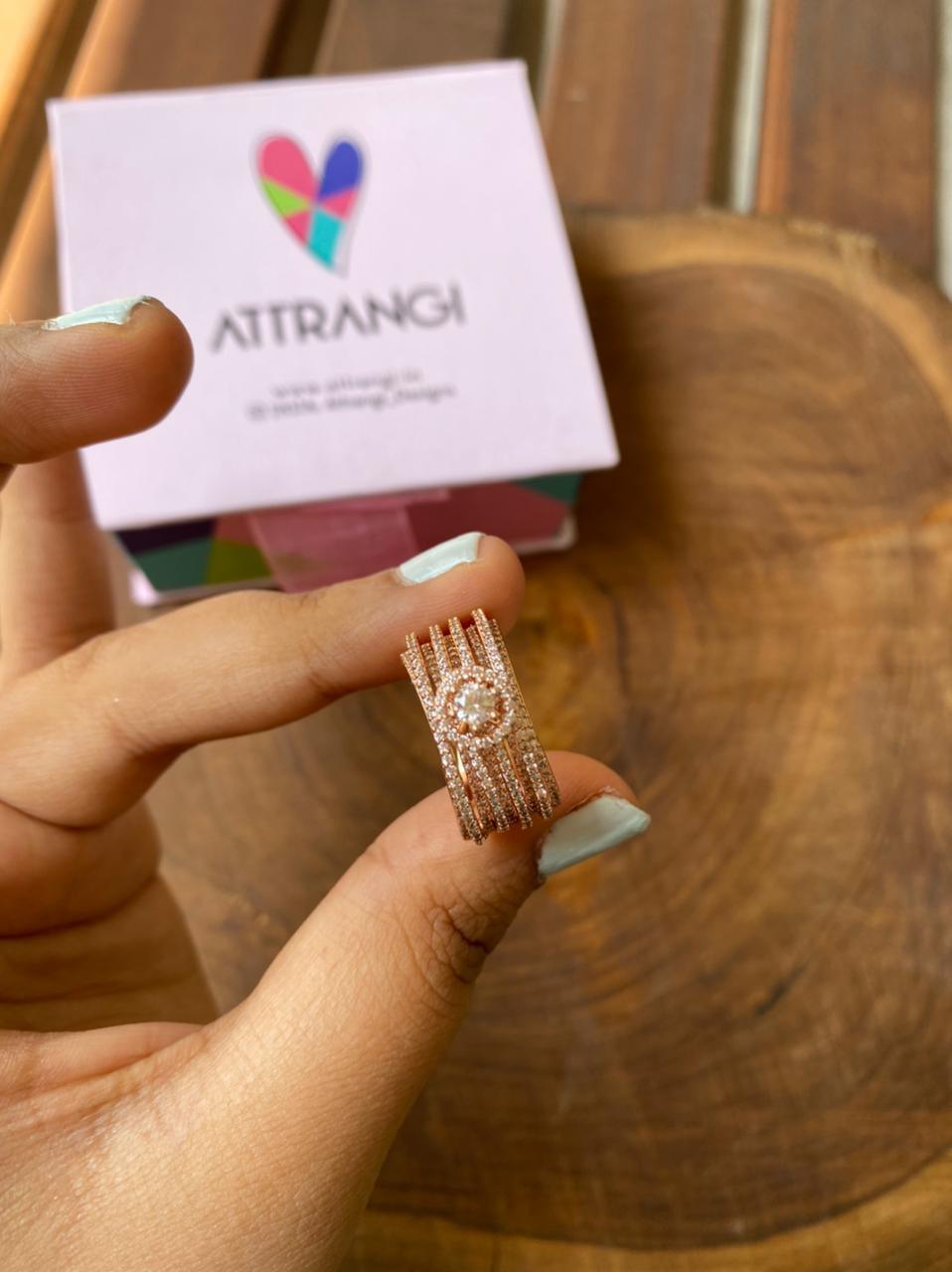50 Cent Round Solitaire Cocktail Ring