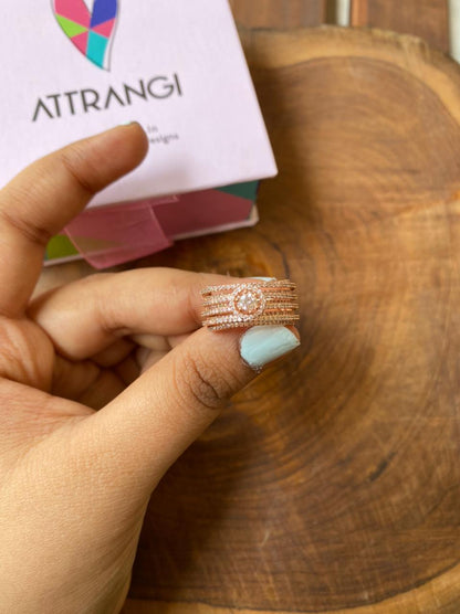 50 Cent Round Solitaire Cocktail Ring