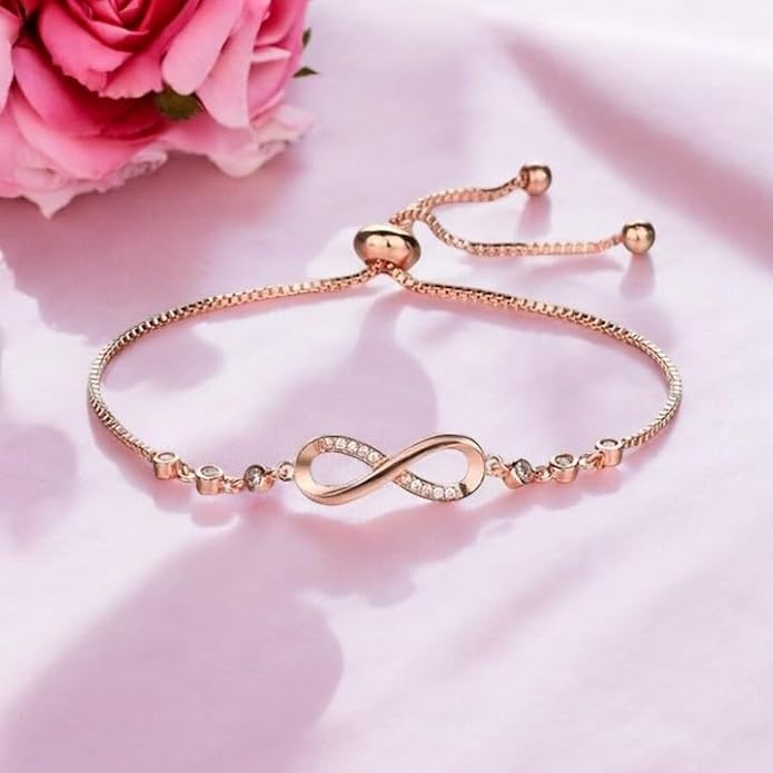 Rose Gold Plated Infinity Bracelet