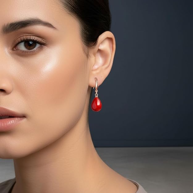 Pearl Pop Rose Gold Plated Drop Earrings For Girls| Value Set Jewellery