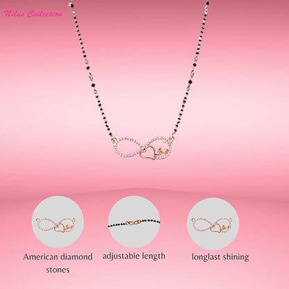 Mangalsutra Necklace with Infinity Heart Pendant