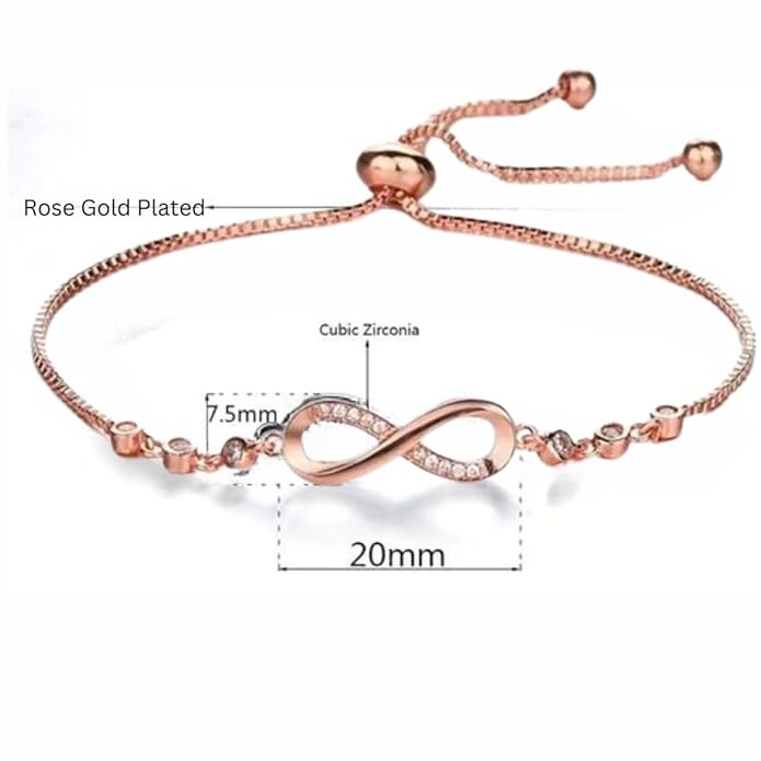 Rose Gold Plated Infinity Bracelet