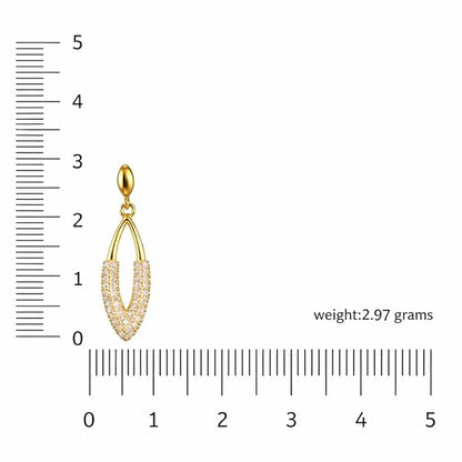 Gold Plated Drop Earrings For Women And Girls