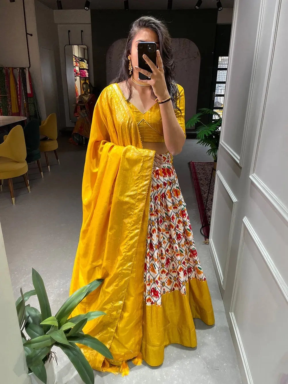 Dola Silk Patola Print with Foil work Navratri special Chaniya Choli (Stitched) - Premium  from Ethenika.com - Just INR 2290! Shop now at Ethenika.com 