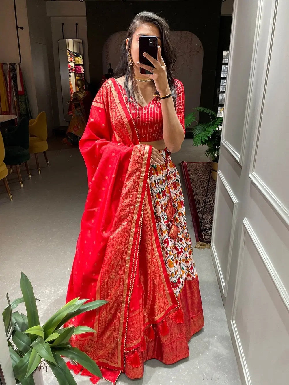 Dola Silk Patola Print with Foil work Navratri special Chaniya Choli (Stitched) - Premium  from Ethenika.com - Just INR 2290! Shop now at Ethenika.com 