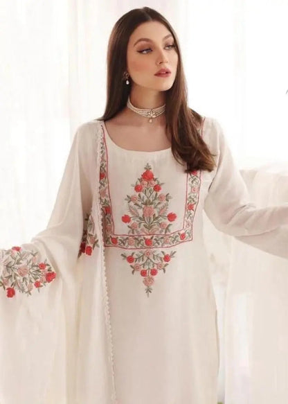Georgette Embroidery work Kurti Pant Dupatta Set - Premium  from Ethenika.com - Just INR 2190! Shop now at Ethenika.com 