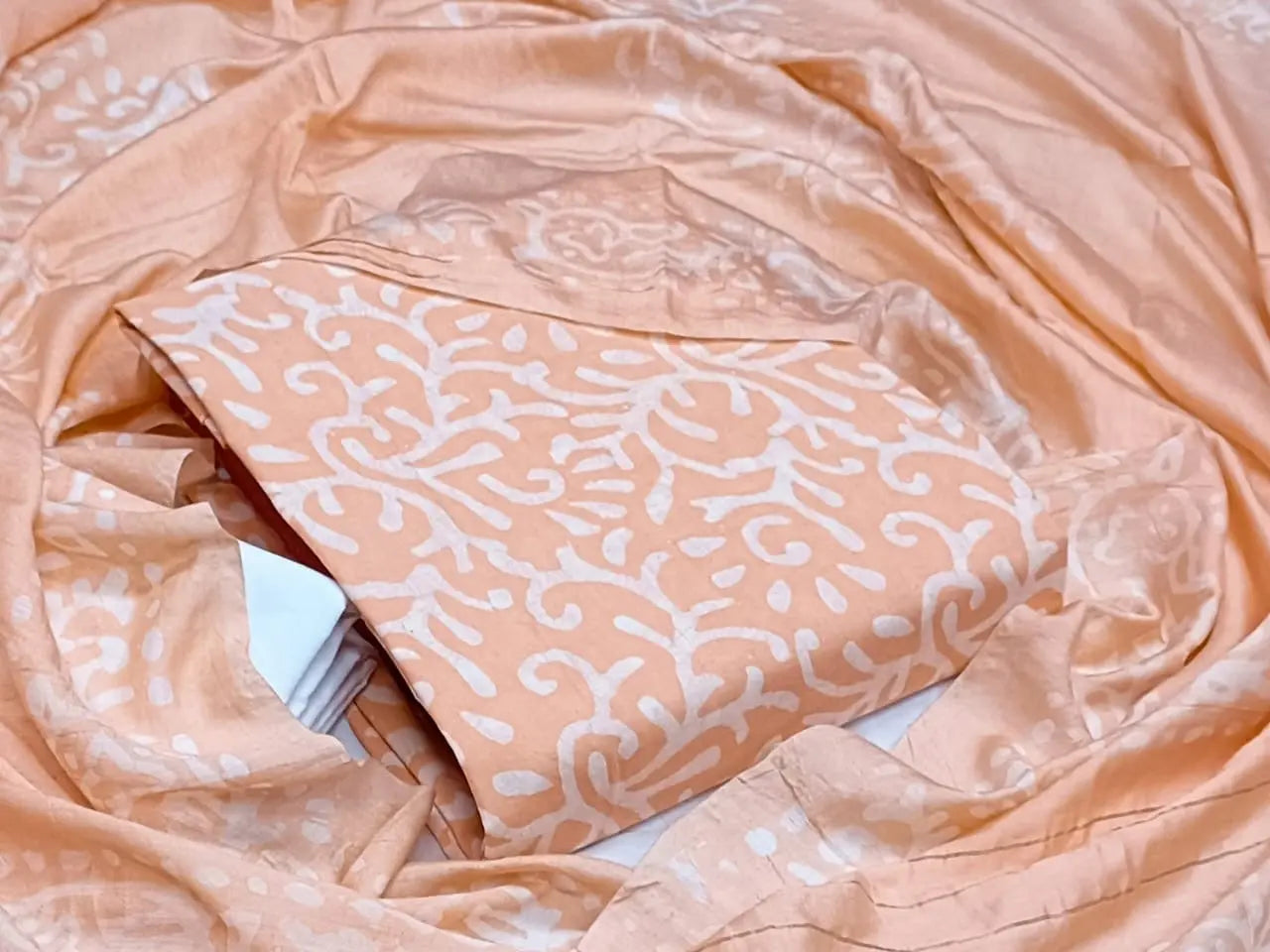 Cotton Hand Blocked Wax Batik Dress Material (Unstitched) - Premium  from Ethenika.com - Just INR 1290! Shop now at Ethenika.com 