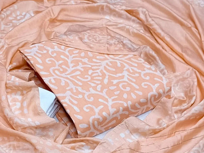 Cotton Hand Blocked Wax Batik Dress Material (Unstitched) - Premium  from Ethenika.com - Just INR 1290! Shop now at Ethenika.com 