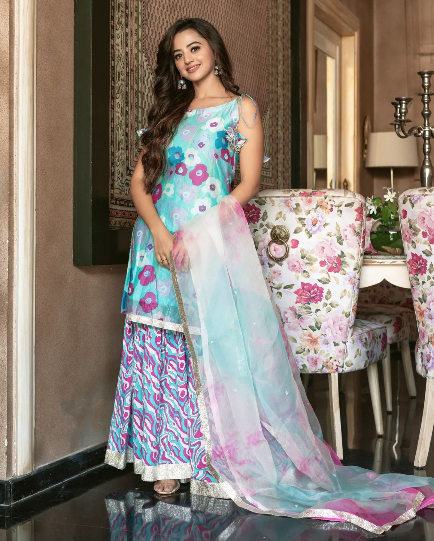 Dizi Chanderi Sharara Set