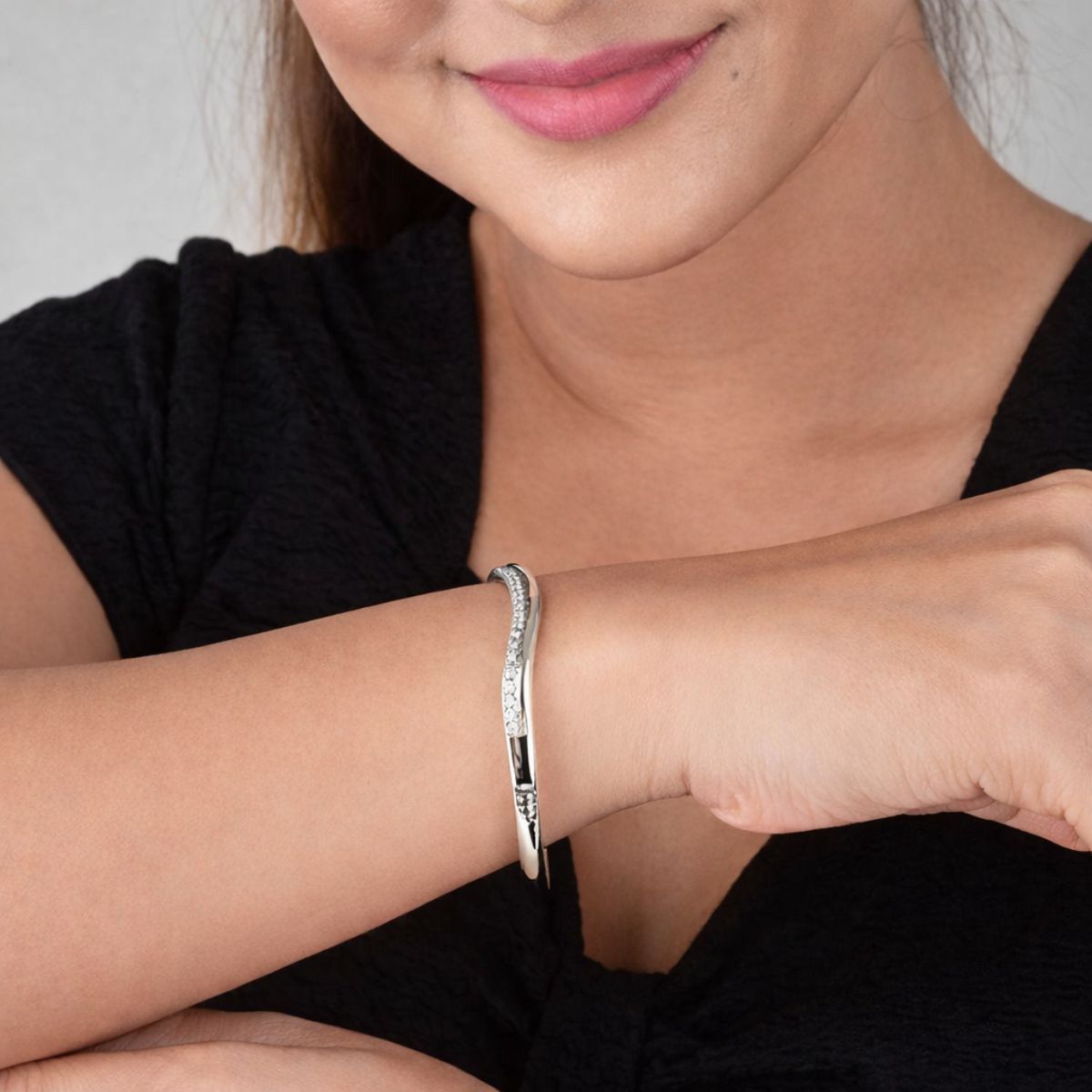 Silver Plated Kada Bracelet