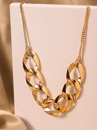 Priyaasi Gold Plated Brass-solid Necklace