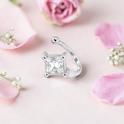 Silver Shine Non Piercing Nose Pin
