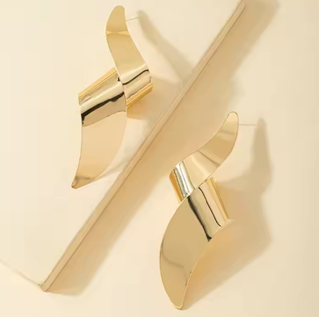 Gold Plated Twisted Hoop Earrings