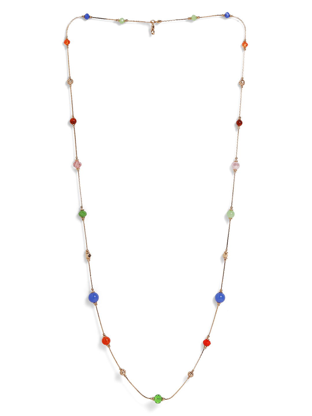 Priyaasi Gold Plated Multi-color Beaded Necklace