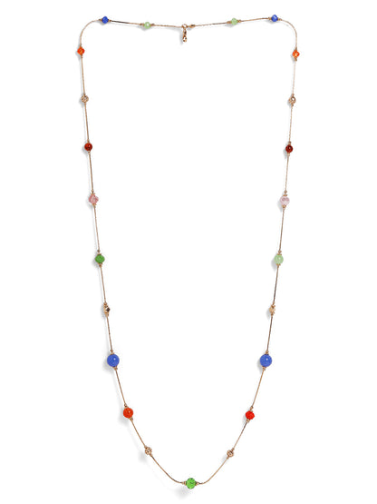 Priyaasi Gold Plated Multi-color Beaded Necklace