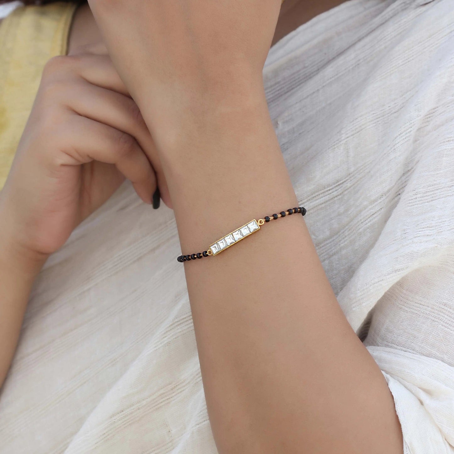 6 Stone Luck Mangalsutra Bracelet