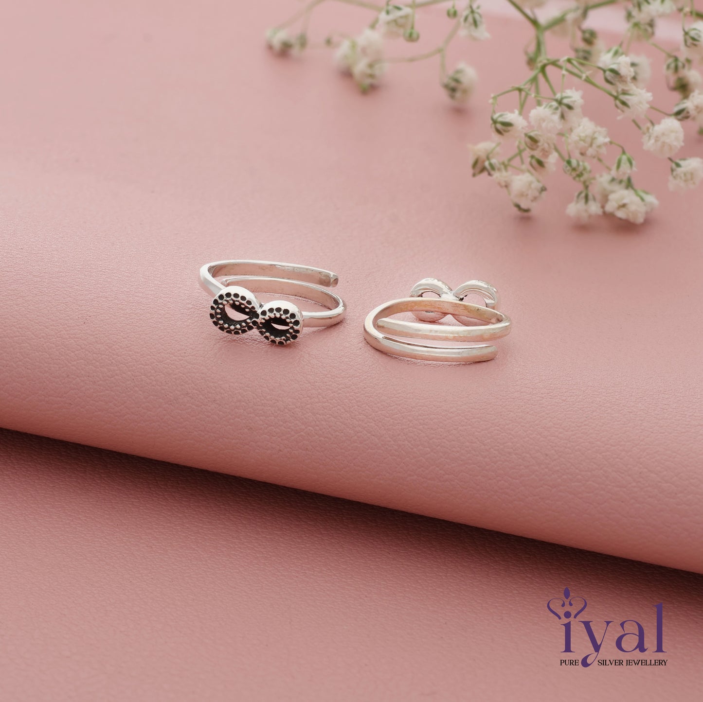 Infinity oxidized adjustable Silver Toering