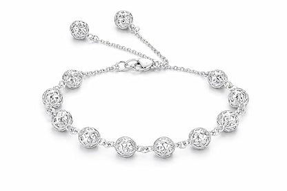 925 Sterling Silver Plated Stylish Adjustable Bracelet for Women & Girls