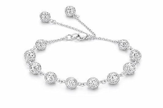 925 Sterling Silver Plated Stylish Adjustable Bracelet for Women & Girls