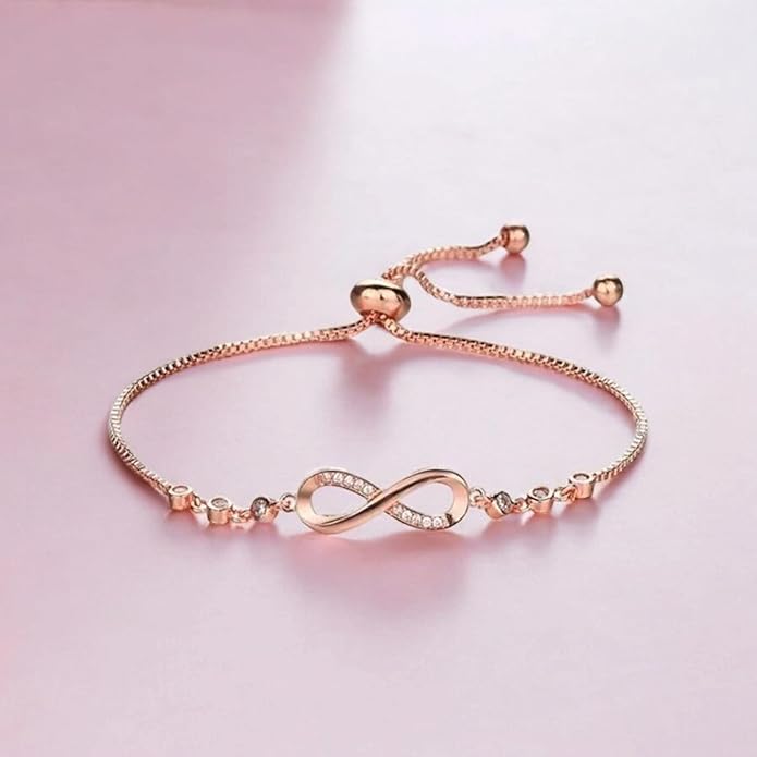 Rose Gold Plated Infinity Bracelet