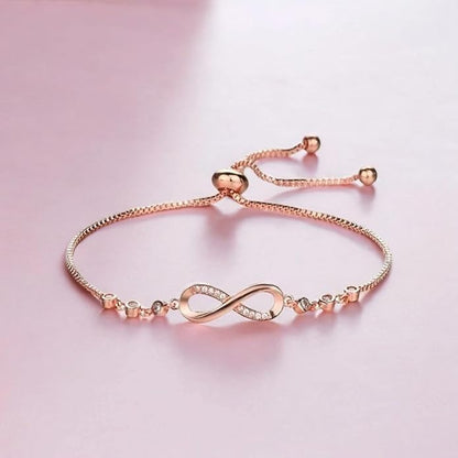 Rose Gold Plated Infinity Bracelet