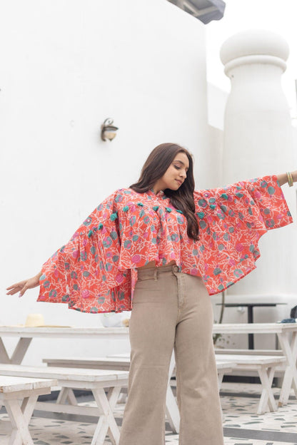 GARNET KAI COTTON SHORT TOP