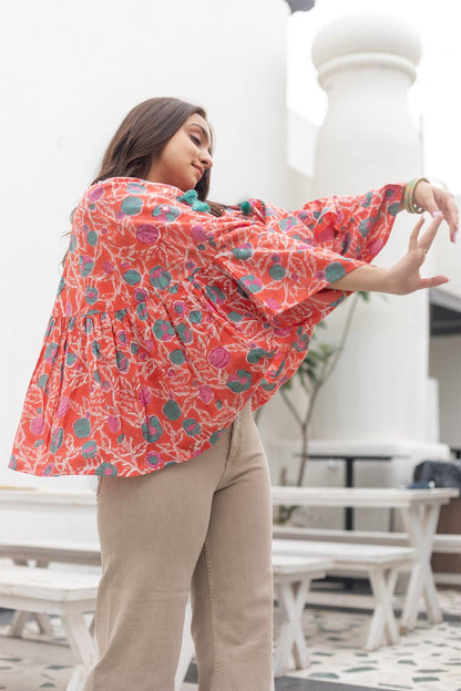 GARNET KAI COTTON SHORT TOP