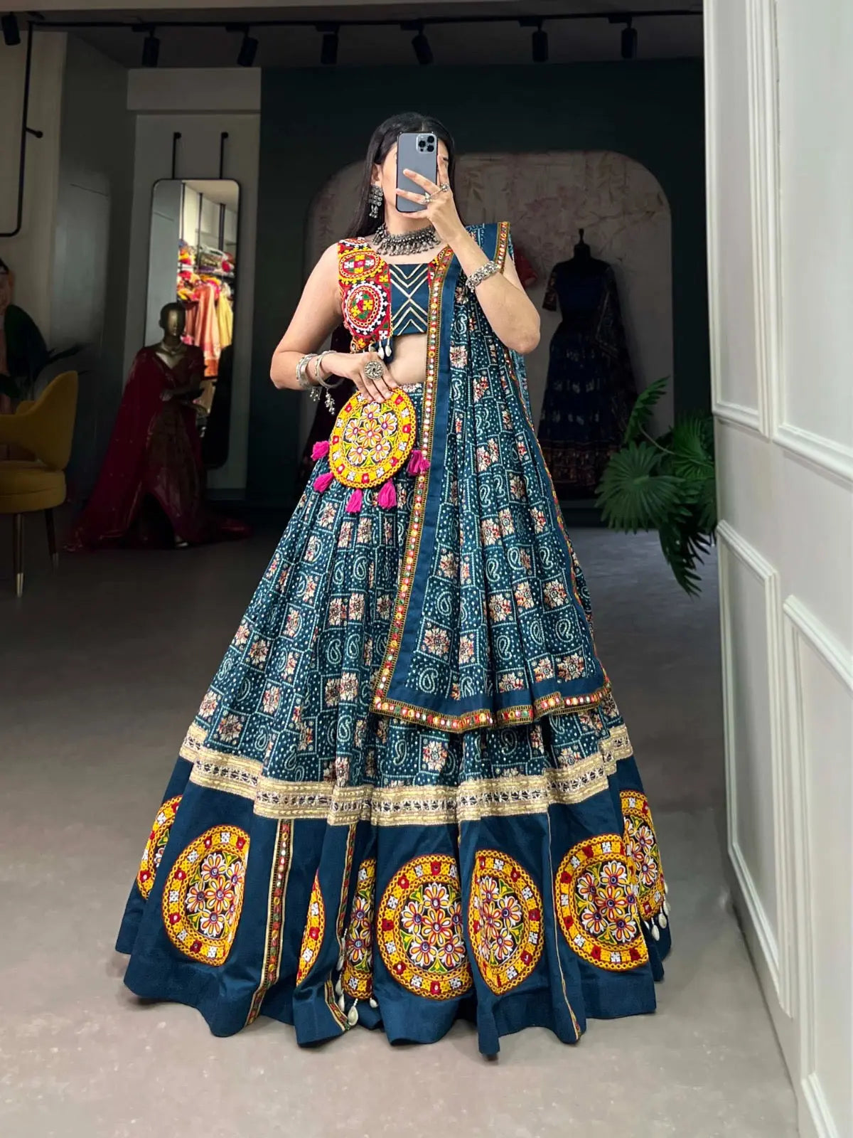 Rayon Printed Foil Gamthi Work Navratri Special Chaniya Choli - Premium  from Ethenika.com - Just INR 4990! Shop now at Ethenika.com 