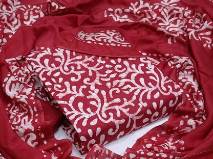 Cotton Hand Blocked Wax Batik Dress Material (Unstitched) - Premium  from Ethenika.com - Just INR 1290! Shop now at Ethenika.com 