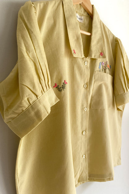 Golden Bloom Pocket Shirt