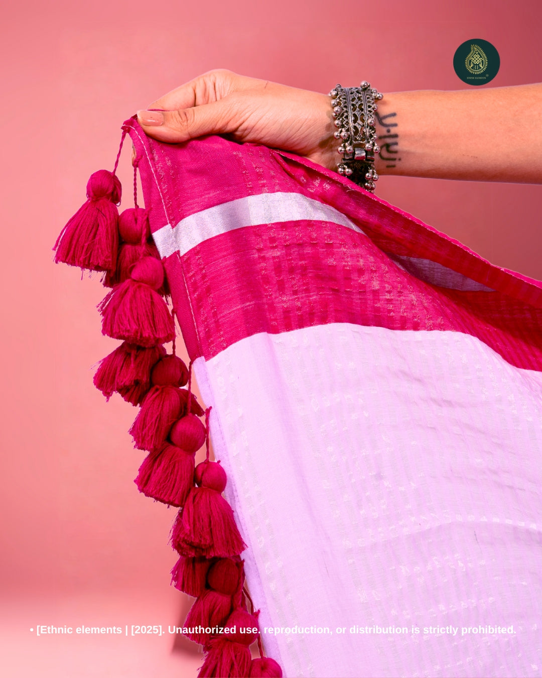 Mul Cotton Saree with Contrast Border Zari Aura - Dewy Lilac