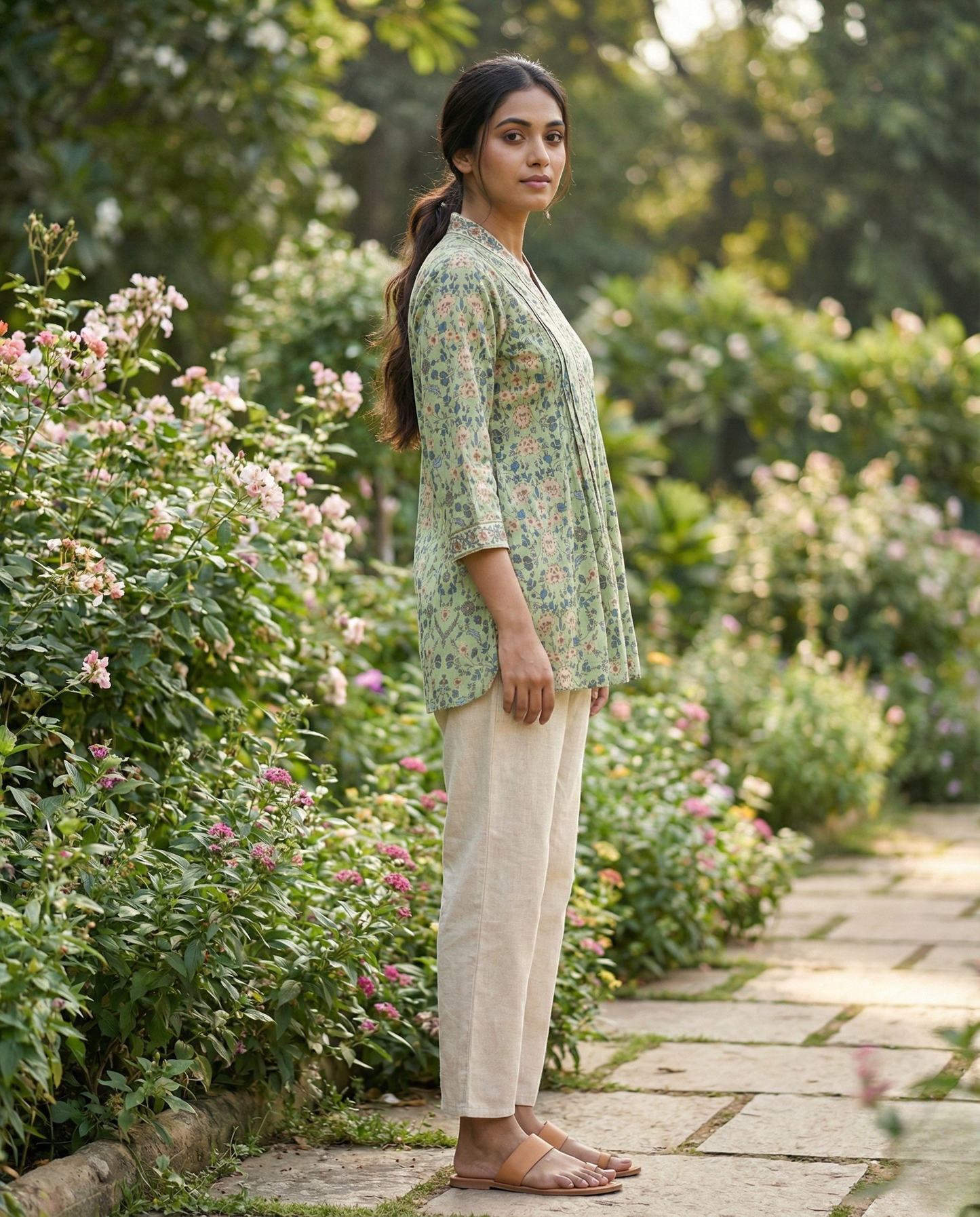 Pastel Floral Cotton Top