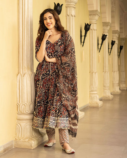Bhoomi Handblock Gotapatti Suit Set
