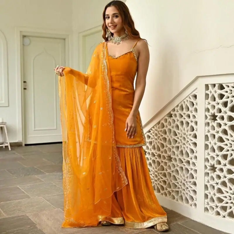 Winter Special Velvet Sharara Set - Premium  from Ethenika.com - Just INR 2490! Shop now at Ethenika.com 