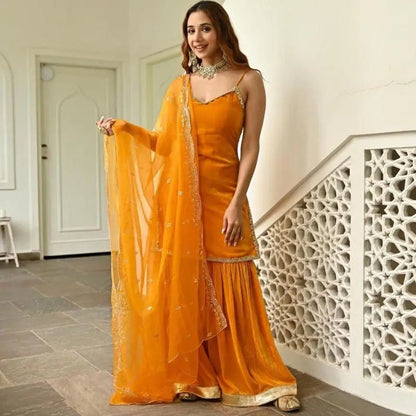 Winter Special Velvet Sharara Set - Premium  from Ethenika.com - Just INR 2490! Shop now at Ethenika.com 
