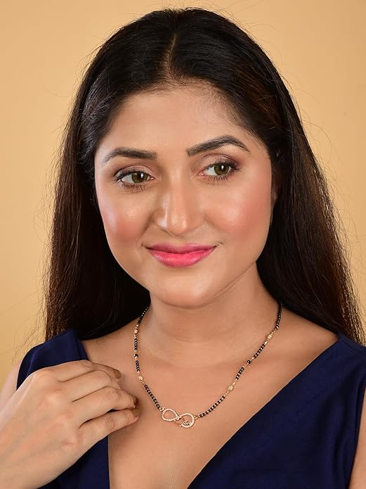 Mangalsutra Necklace with Infinity Heart Pendant