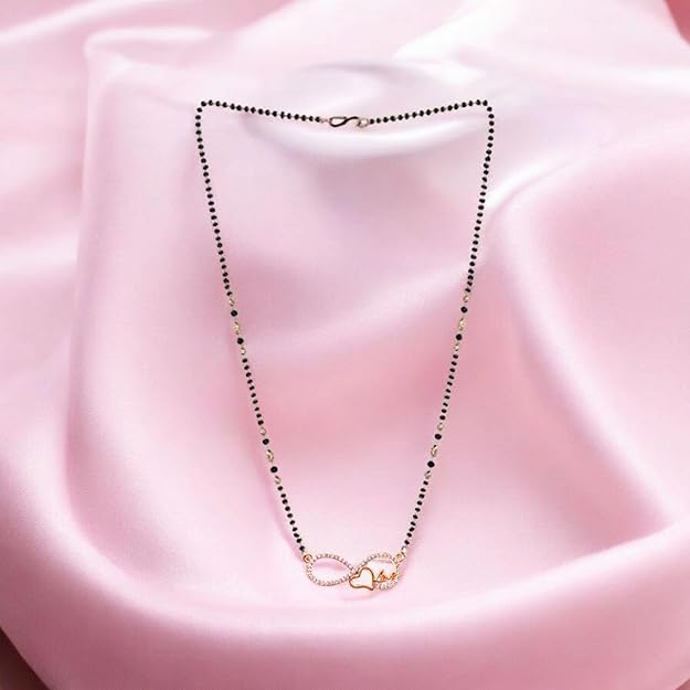 Mangalsutra Necklace with Infinity Heart Pendant