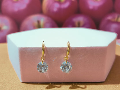 Gold Plated AD Drop Earrings
