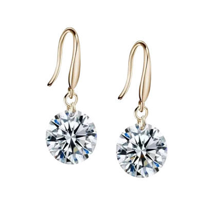 Gold Plated AD Drop Earrings