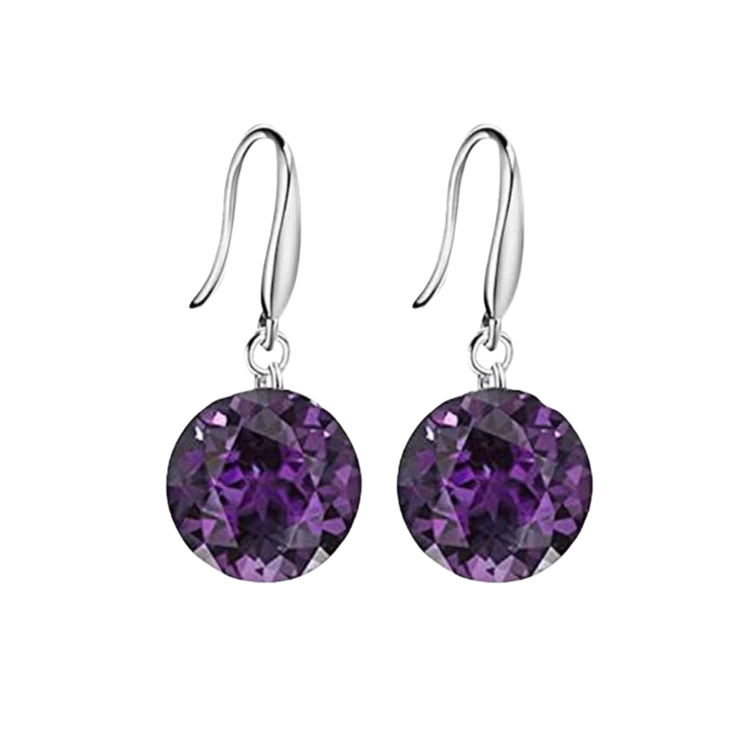 Daily Wear Purple Drop Earrings
