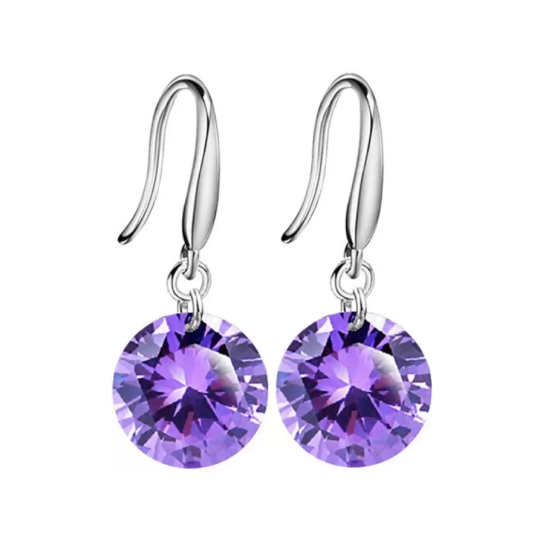 Daily Wear Purple Drop Earrings