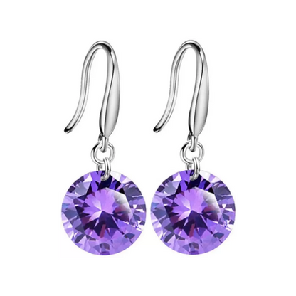 Daily Wear Purple Drop Earrings