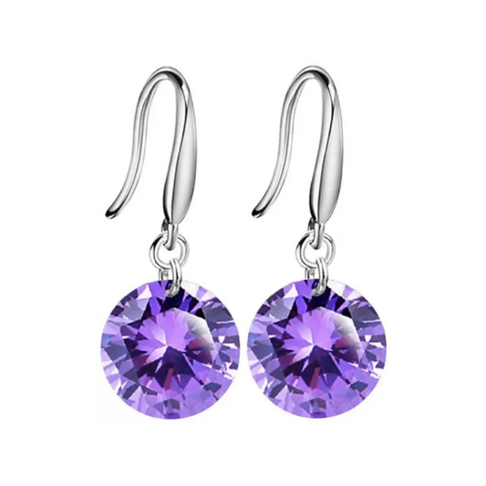 Daily Wear Purple Drop Earrings