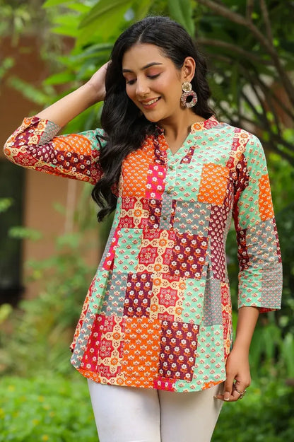 Women Printed A-line Top