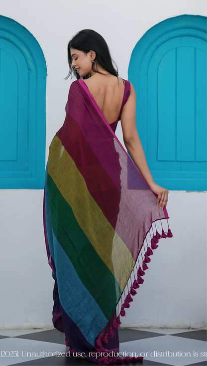 Mul Cotton Sarees Rainbow Series - Prism