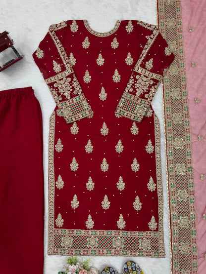Faux Georgette Moti Work with Thread Embroidery Pakistani Suit (Ready To Wear) - Premium  from Ethenika.com  - Just INR 4990! Shop now at Ethenika.com 
