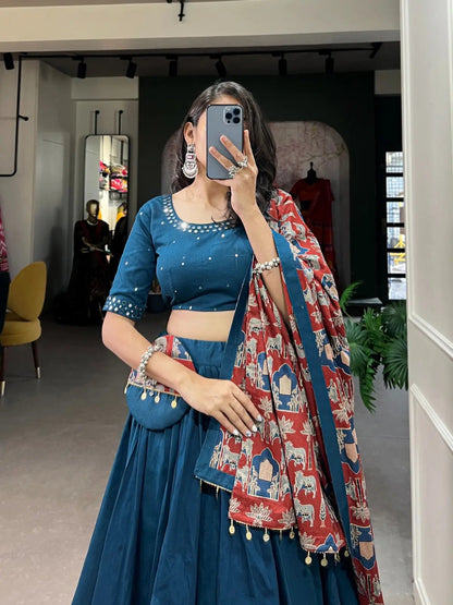 Pure Cotton Gamthi Kodi Work Navratri Special Chaniya Choli - Premium  from Ethenika.com - Just INR 4590! Shop now at Ethenika.com 