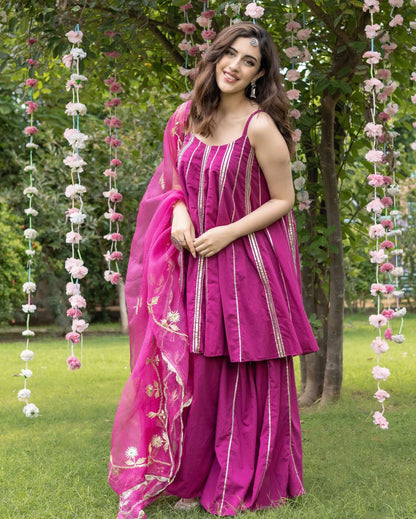 Injila Gotapatti Sharara Set